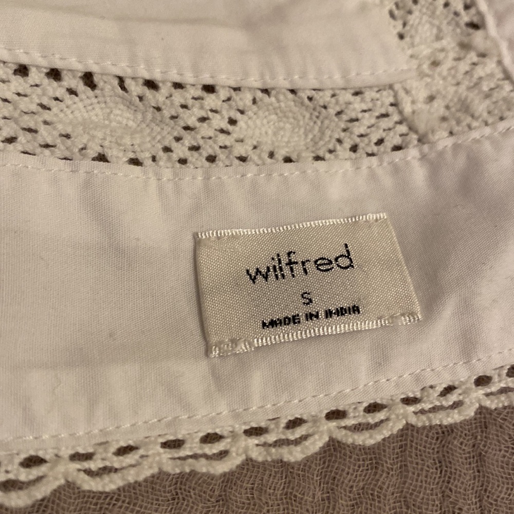 Wilfred Aritzia Winslow Poplin Halter Top White Halter Crop Top. Size S - Picture 10 of 13